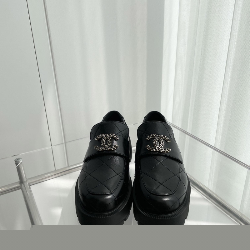 Ch*el leather shoes
